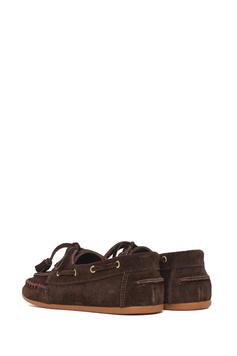 Women's Brown Tassel Suede Leather Loafer
