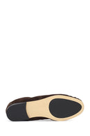 Kadın Kahverengi Süet Deri Maskülen Loafer | Derimod