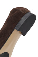 Kadın Kahverengi Süet Deri Maskülen Loafer | Derimod