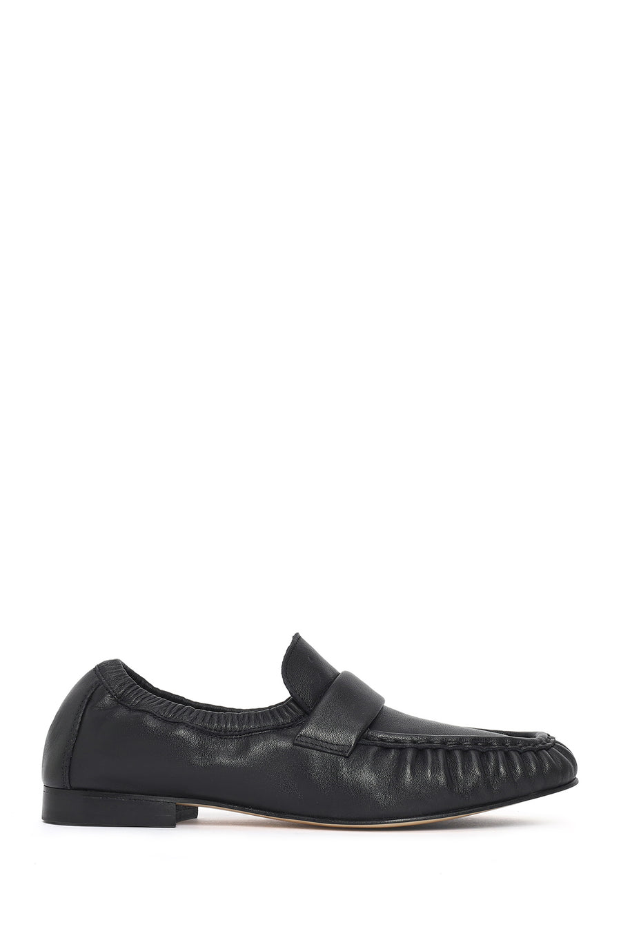 Women's Black Leather Masculine Loafer 26PFD260218 | Derimod