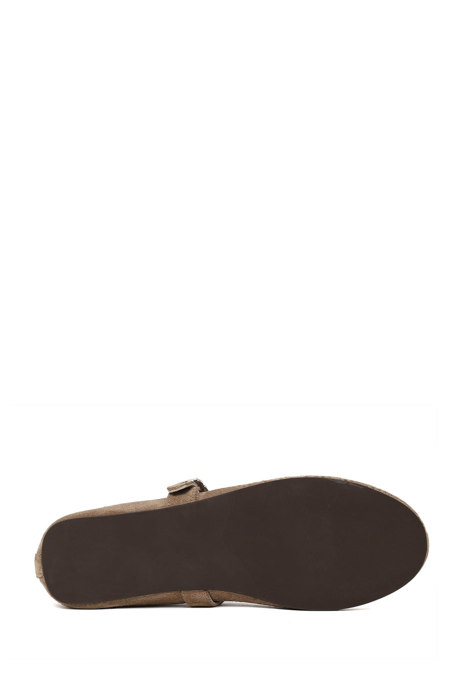 Woman Tan Mesh Suede Leather Ballerine Shoes