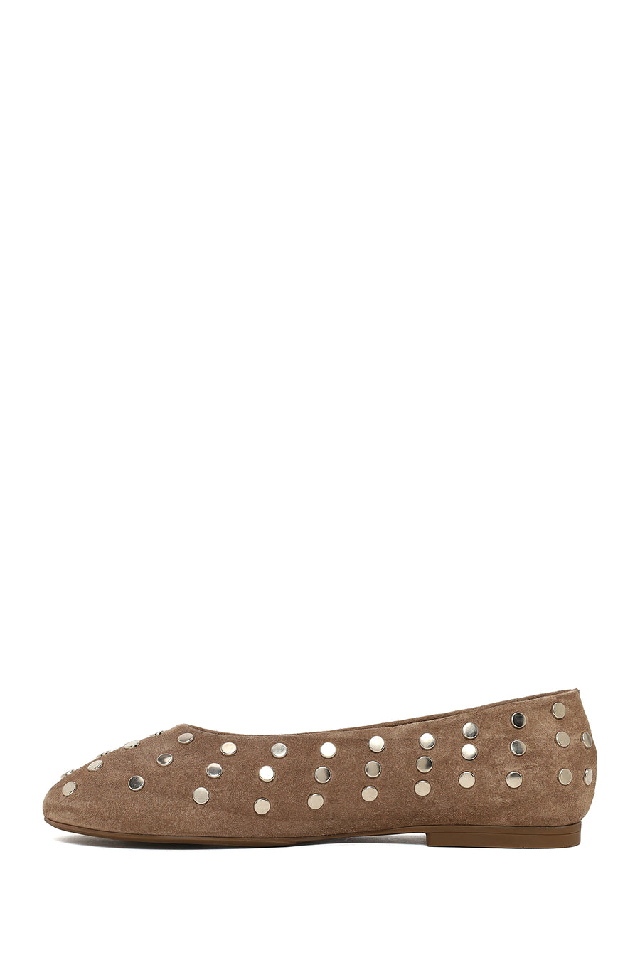 Woman Tan Suede Leather Ballerine Shoes