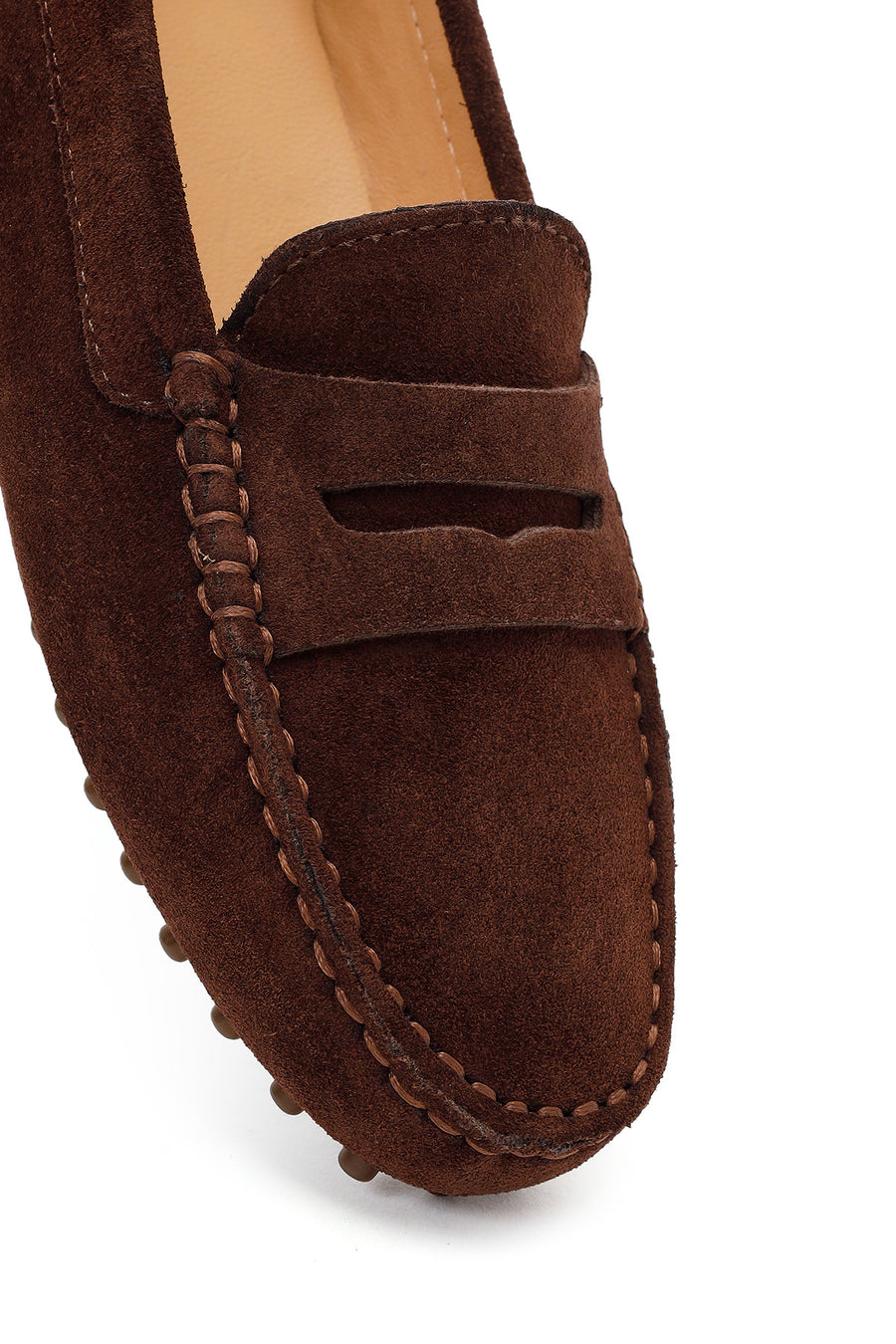 Women's Brown Suede Leather Loafer