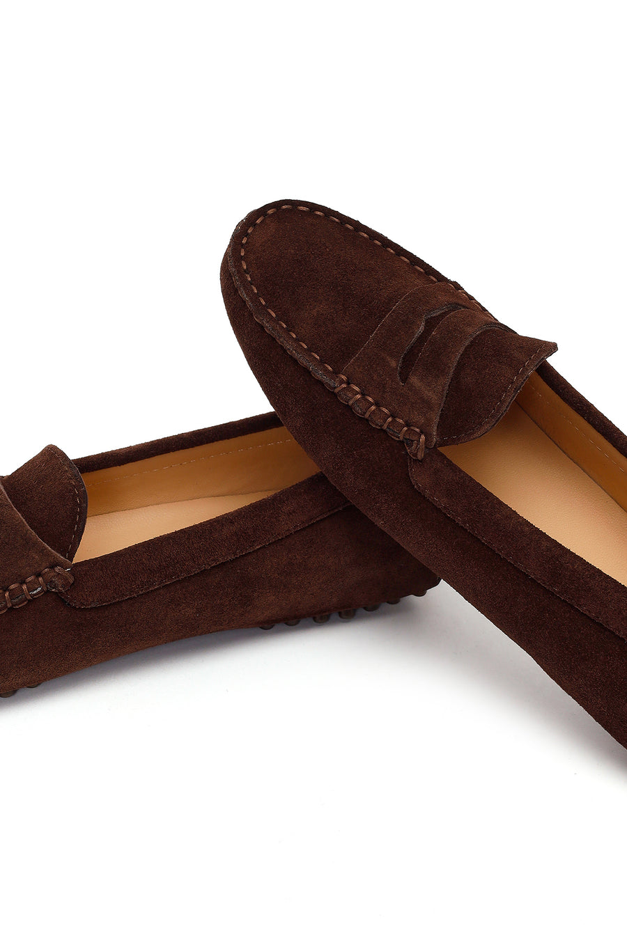 Women's Brown Suede Leather Loafer