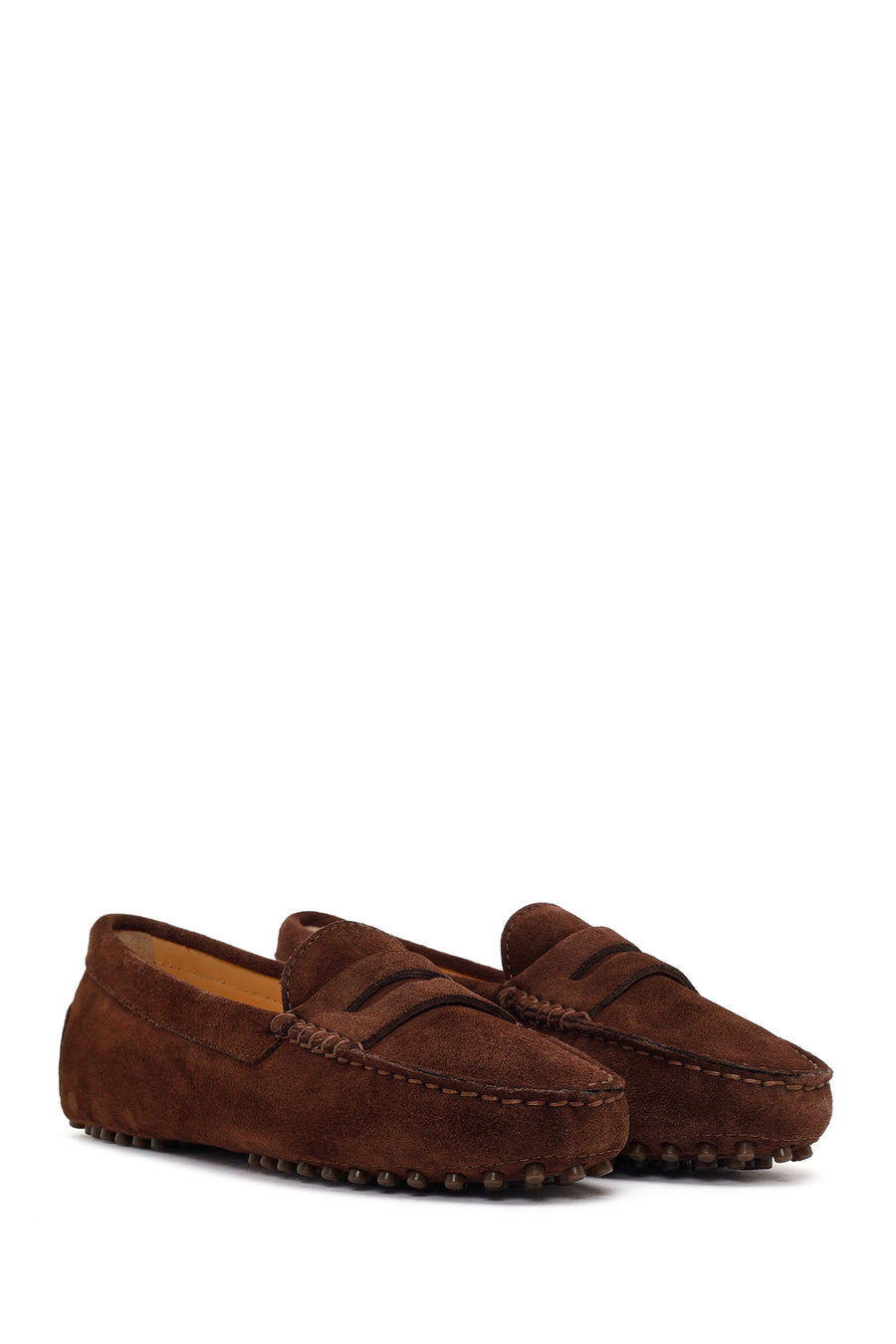 Women's Brown Suede Leather Loafer