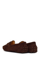 Women's Brown Suede Leather Loafer | Derimod