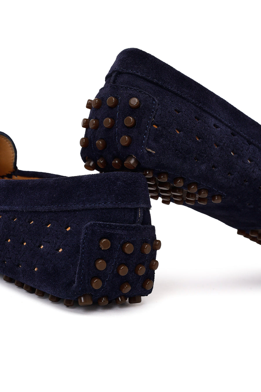 Women's Navy Blue Suede Leather Loafer