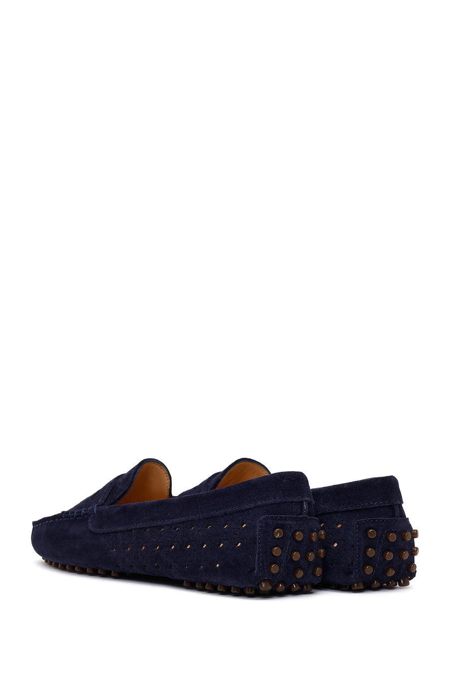 Women's Navy Blue Suede Leather Loafer