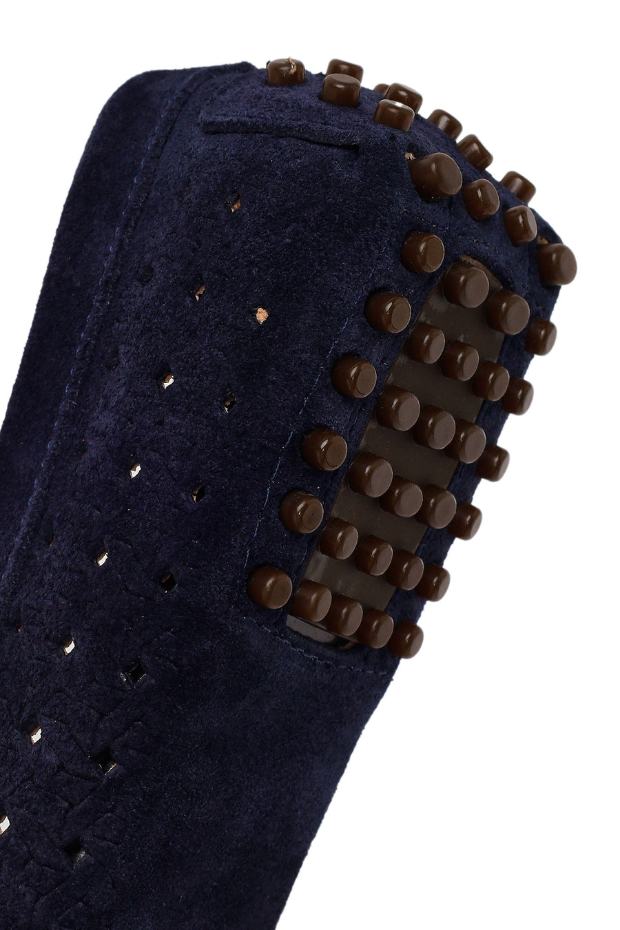 Women's Navy Blue Suede Leather Loafer