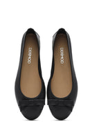 Kadın Siyah Deri Babet | Derimod