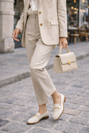 Kadın Krem Deri Maskülen Loafer | Derimod