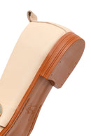 Kadın Bej Taşlı Deri Babet | Derimod