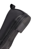 Kadın Siyah Taşlı Deri Babet | Derimod