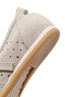 Kadın Bej Bantlı Süet Deri Babet | Derimod