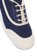 Kadın Mavi Bağcıklı Jean Deri Sneaker | Derimod