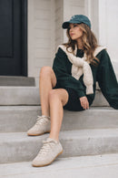 Women's Beige Lace-up Leather Sneaker | Derimod