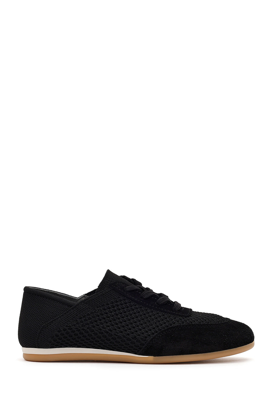 Women's Black Lace-Up Leather Sneaker 26PFD371014 | Derimod