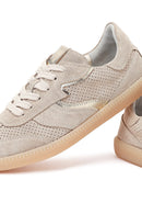 Kadın Bej Bağcıklı Süet Deri Sneaker | Derimod