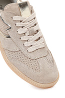 Kadın Bej Bağcıklı Süet Deri Sneaker | Derimod