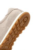 Kadın Bej Bağcıklı Süet Deri Sneaker | Derimod