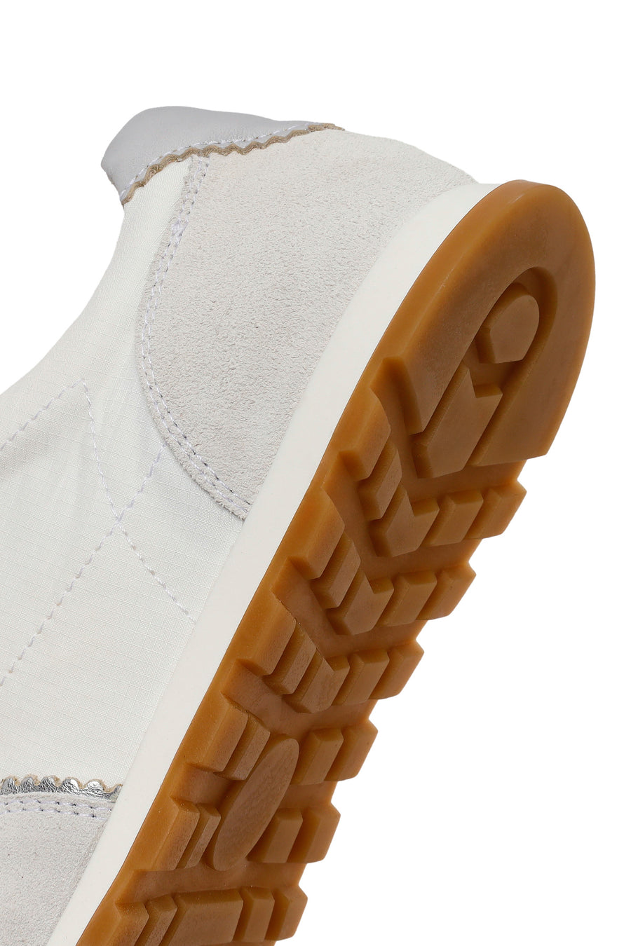 Woman White Lace-Up Leather Sneakers