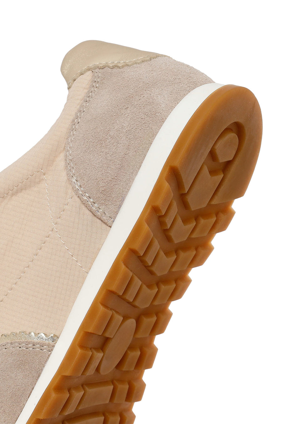 Woman Beige Lace-Up Leather Sneaker