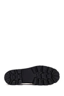 Derimod Flex Women's Black Thick-Soled Leather Masculine Loafer | Derimod