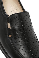 Kadın Siyah Dolgu Topuklu Deri Comfort Loafer | Derimod