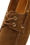 Women's Tan Lace-up Suede Leather Shoes | Derimod
