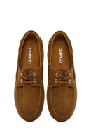 Women's Tan Lace-up Suede Leather Shoes | Derimod