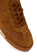 Kadın Taba Bağcıklı Süet Deri Sneaker | Derimod