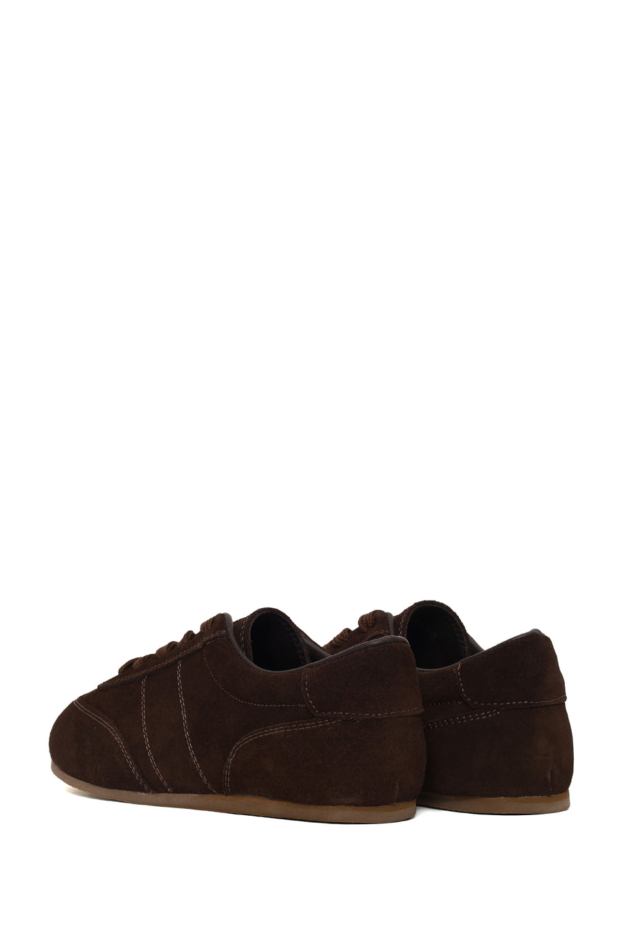 Kadın Kahverengi Bağcıklı Süet Deri Sneaker