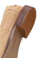 Kadın Bej Püsküllü Süet Deri Loafer | Derimod