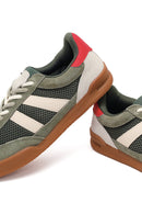 Women's Green Lace-up Leather Sneaker | Derimod