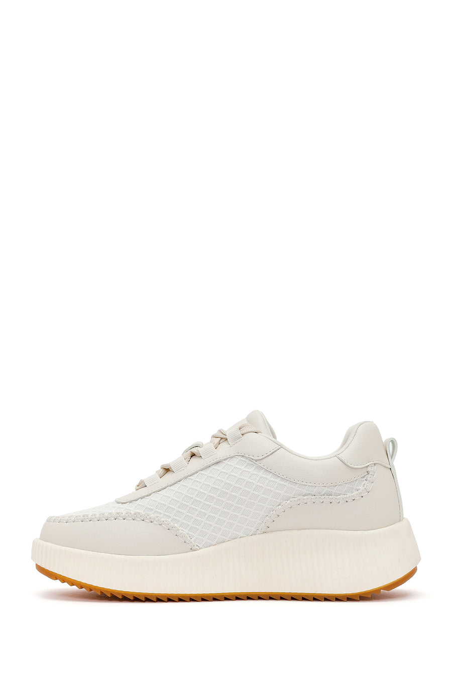 Women's White Thick Soled Sneaker