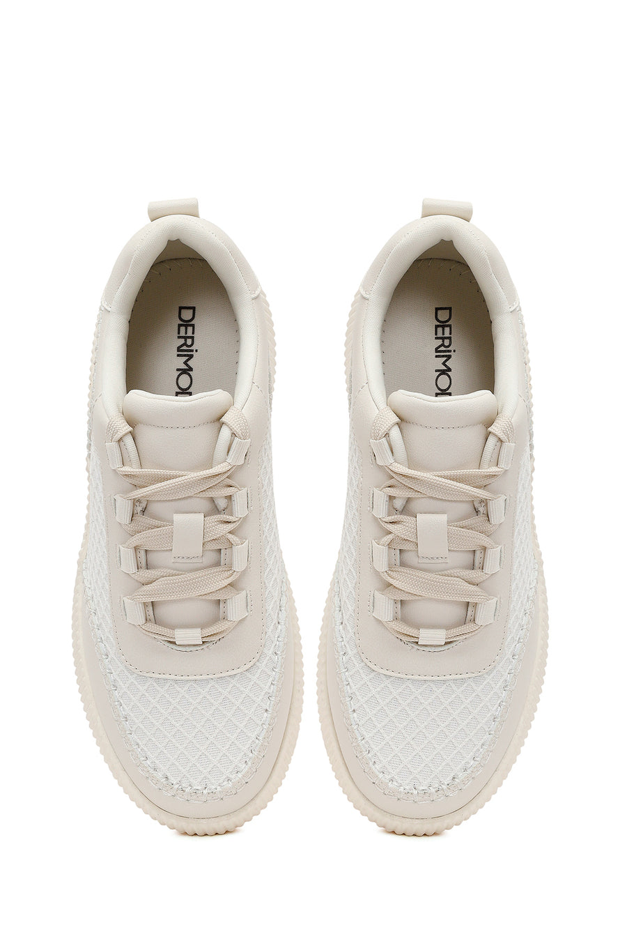 Women's White Thick Soled Sneaker