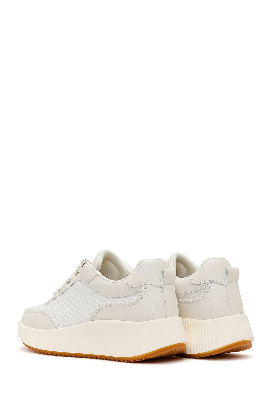 Women's White Thick Soled Sneaker