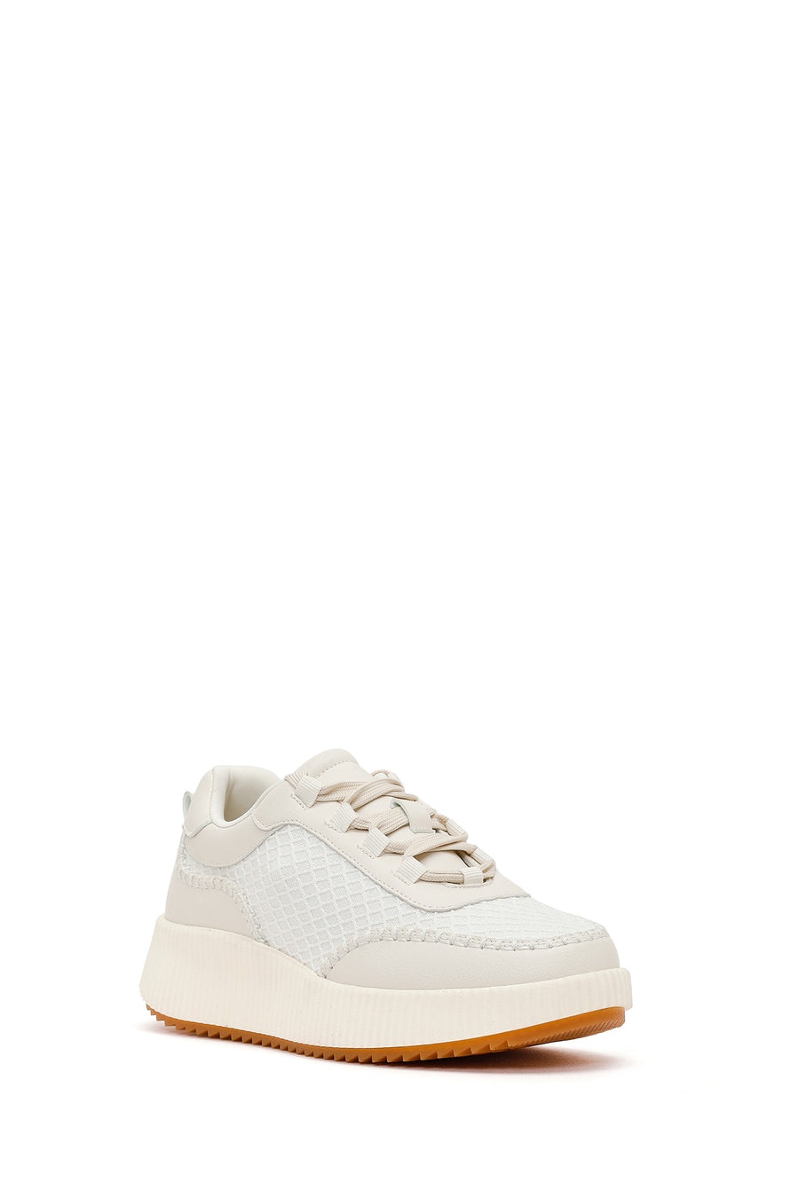 Women's White Thick Soled Sneaker