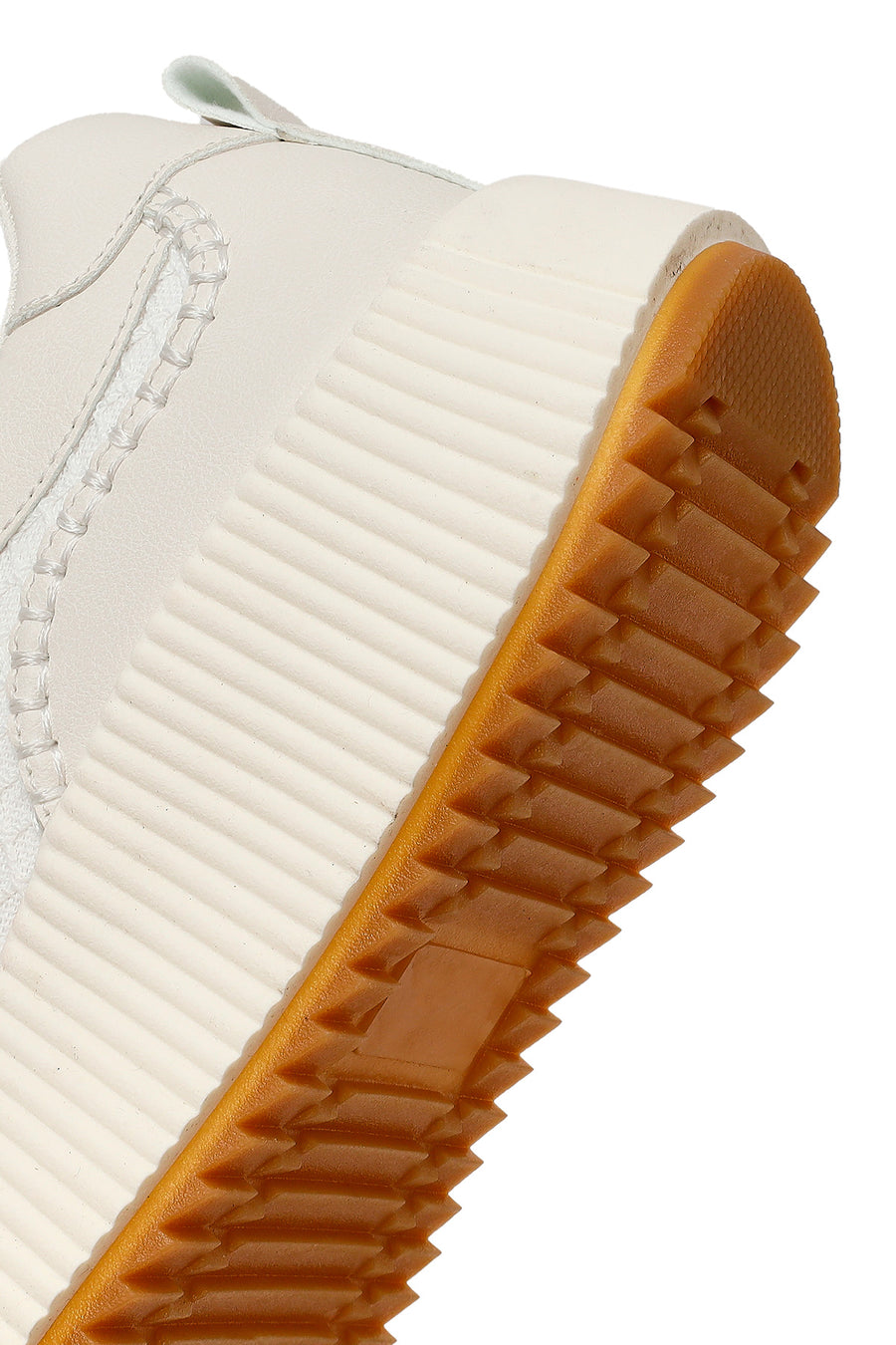 Women's White Thick Soled Sneaker