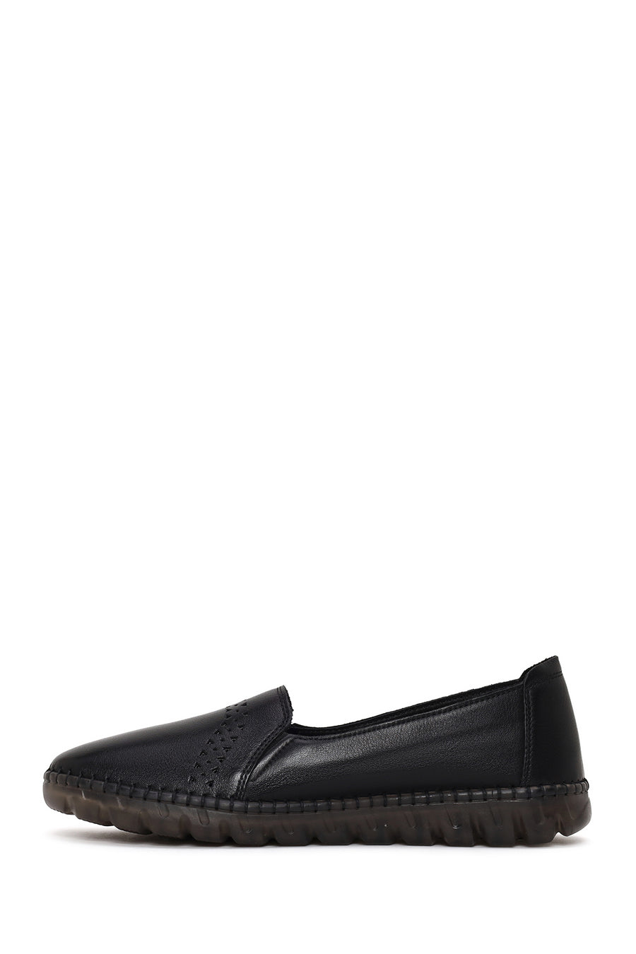 Woman Black Leather Comfort Shoes