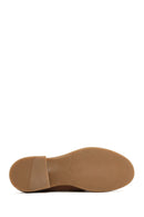 Kadın Taba Taşlı Süet Deri Maskülen Loafer | Derimod