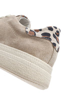 Kadın Bej Bağcıklı Süet Deri Sneaker | Derimod