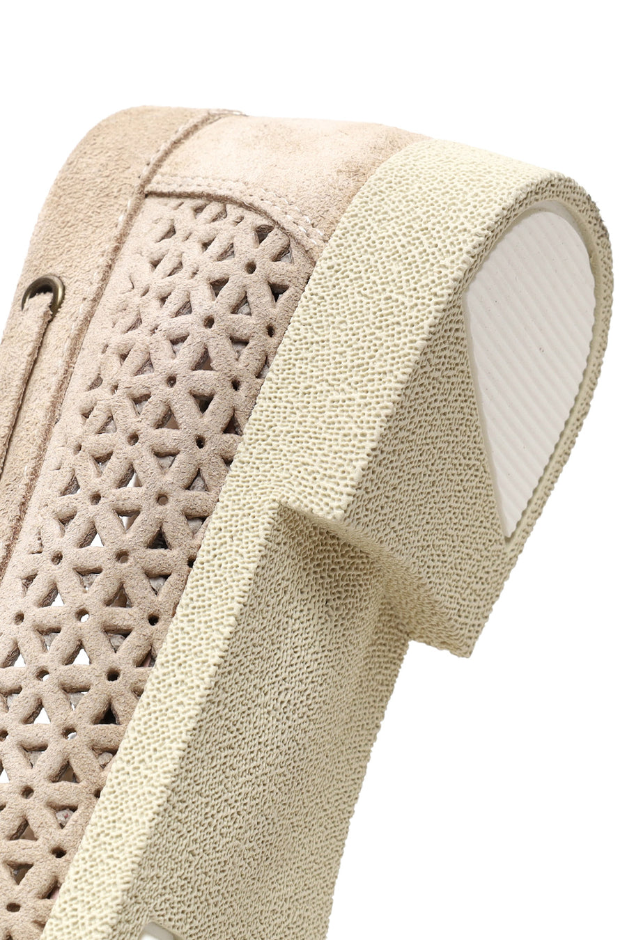 Kadın Bej Püsküllü Süet Deri Loafer