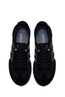 Kadın Siyah Bağcıklı Deri Sneaker | Derimod