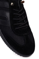 Kadın Siyah Bağcıklı Deri Sneaker | Derimod