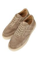 Woman Mink Lace-Up Thick-Soled Suede Leather Sneaker | Derimod