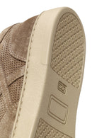 Woman Mink Lace-Up Thick-Soled Suede Leather Sneaker | Derimod