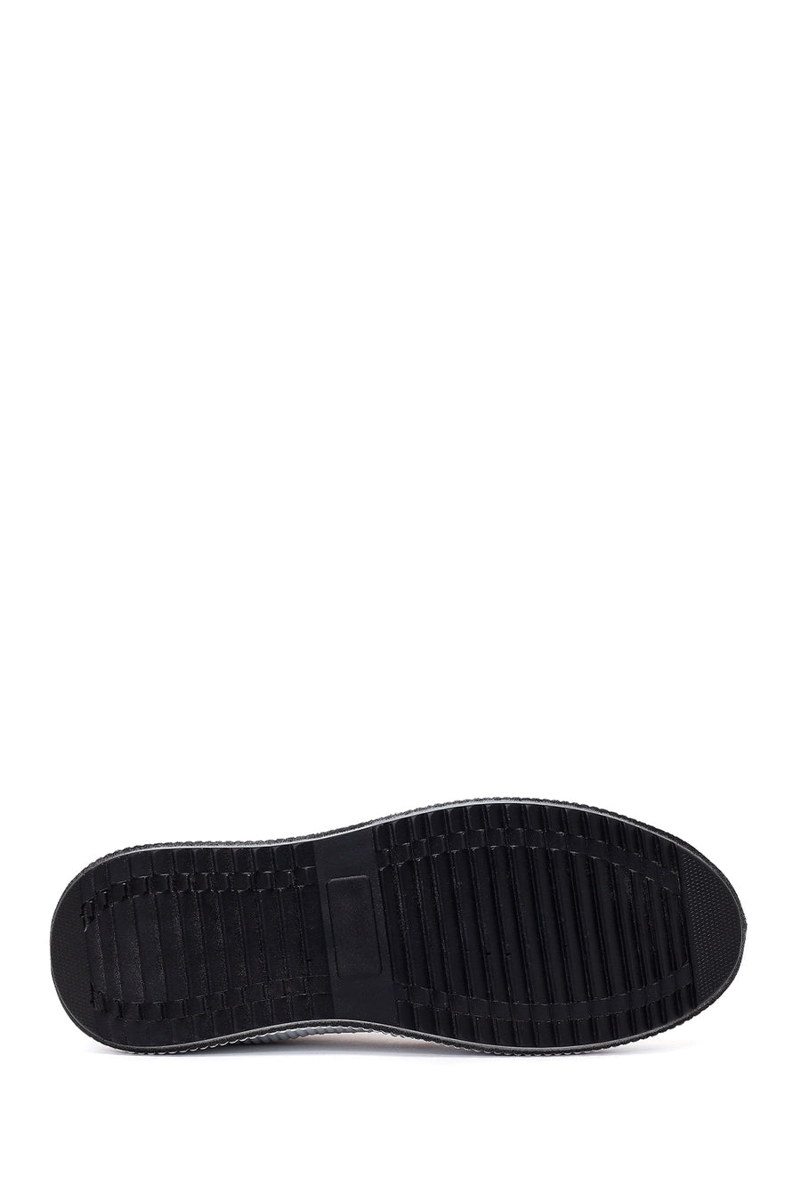 Kadın Beyaz Bağcıklı Kalın Tabanlı Deri Sneaker