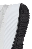 Kadın Beyaz Bağcıklı Kalın Tabanlı Deri Sneaker | Derimod