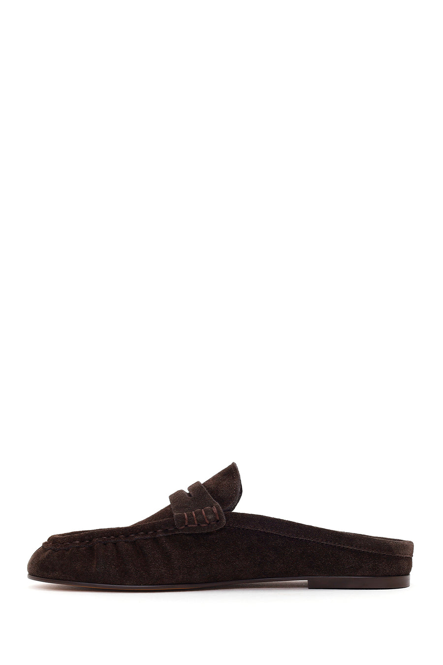 Women's Brown Suede Leather Slippers